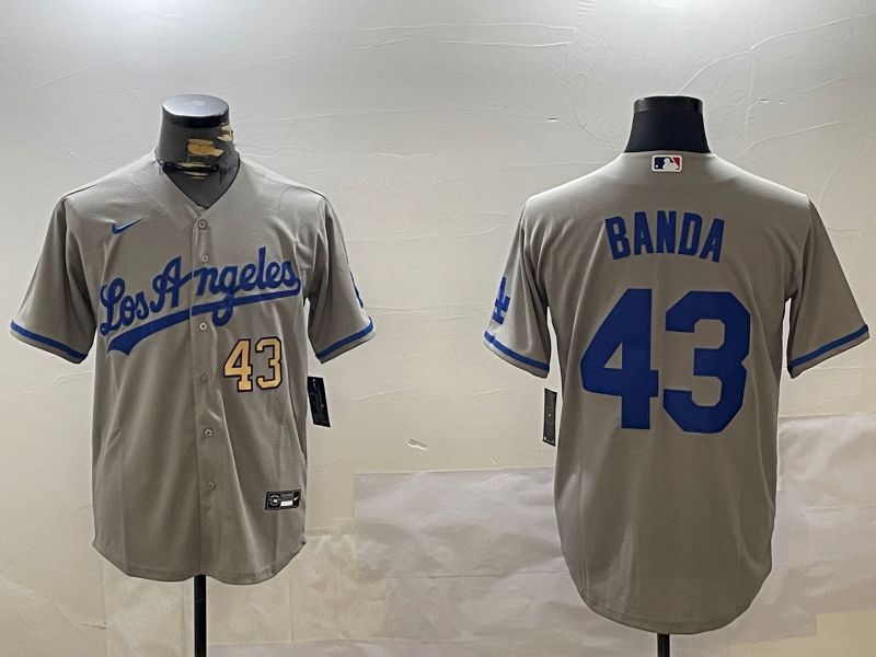 Men Los Angeles Dodgers #43 Banda Grey Game 2024 Nike MLB Jersey style 12094->los angeles dodgers->MLB Jersey